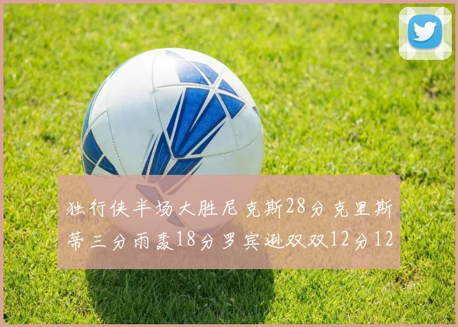 独行侠半场大胜尼克斯28分克里斯蒂三分雨轰18分罗宾逊双双12分12篮板表现出色